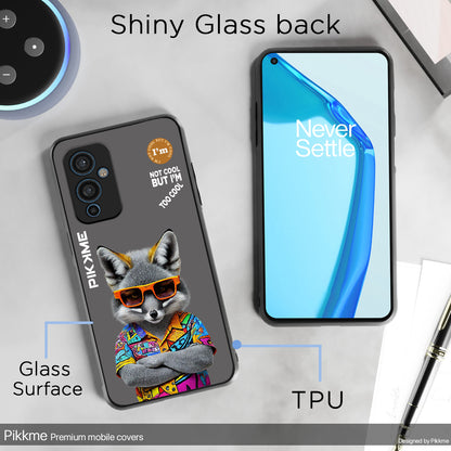 Pikkme Back Cover Pc Tpu + Printed Cool Funky Stylish Grey Wolf Swag Raised Edges Camera Protection |Bumper Case For OnePlus 9 (Design 01)