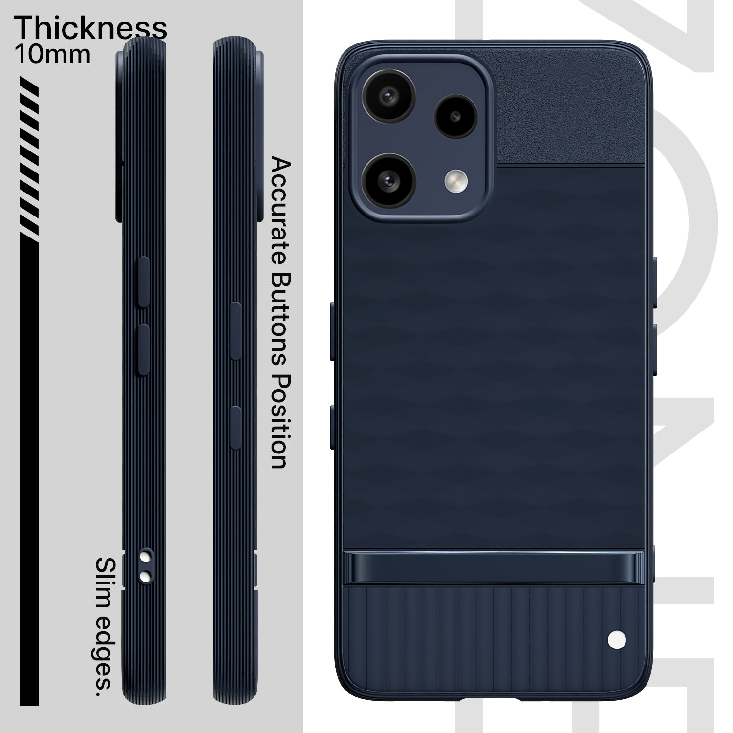 Pikkme Nothing Phone 3a Lite 5G Shockproof Soft Flexible Gencase Back cover (Blue)