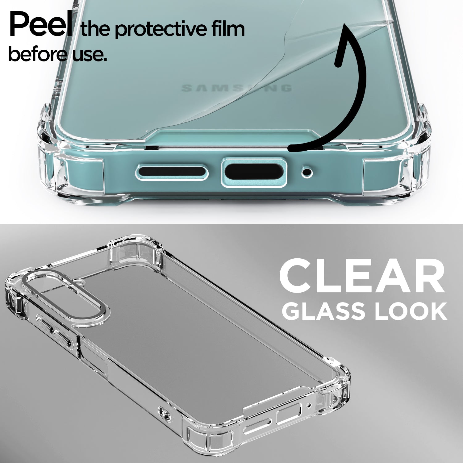 Pikkme Samsung Galaxy A16 5G  PC + TPU Crystal Clear Transparent Back Cover (Transparent)