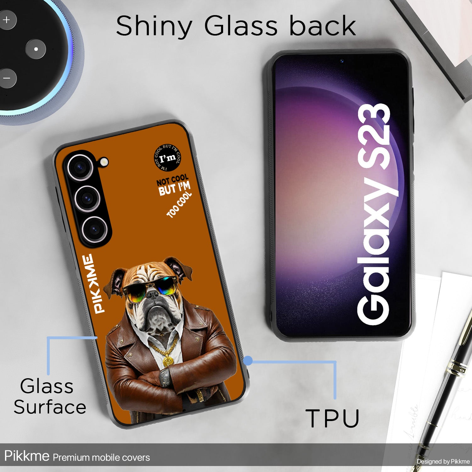 Pikkme Brown Dog Swag  Samsung Galaxy S23 5G NIm2 Back Cover (Design 10)