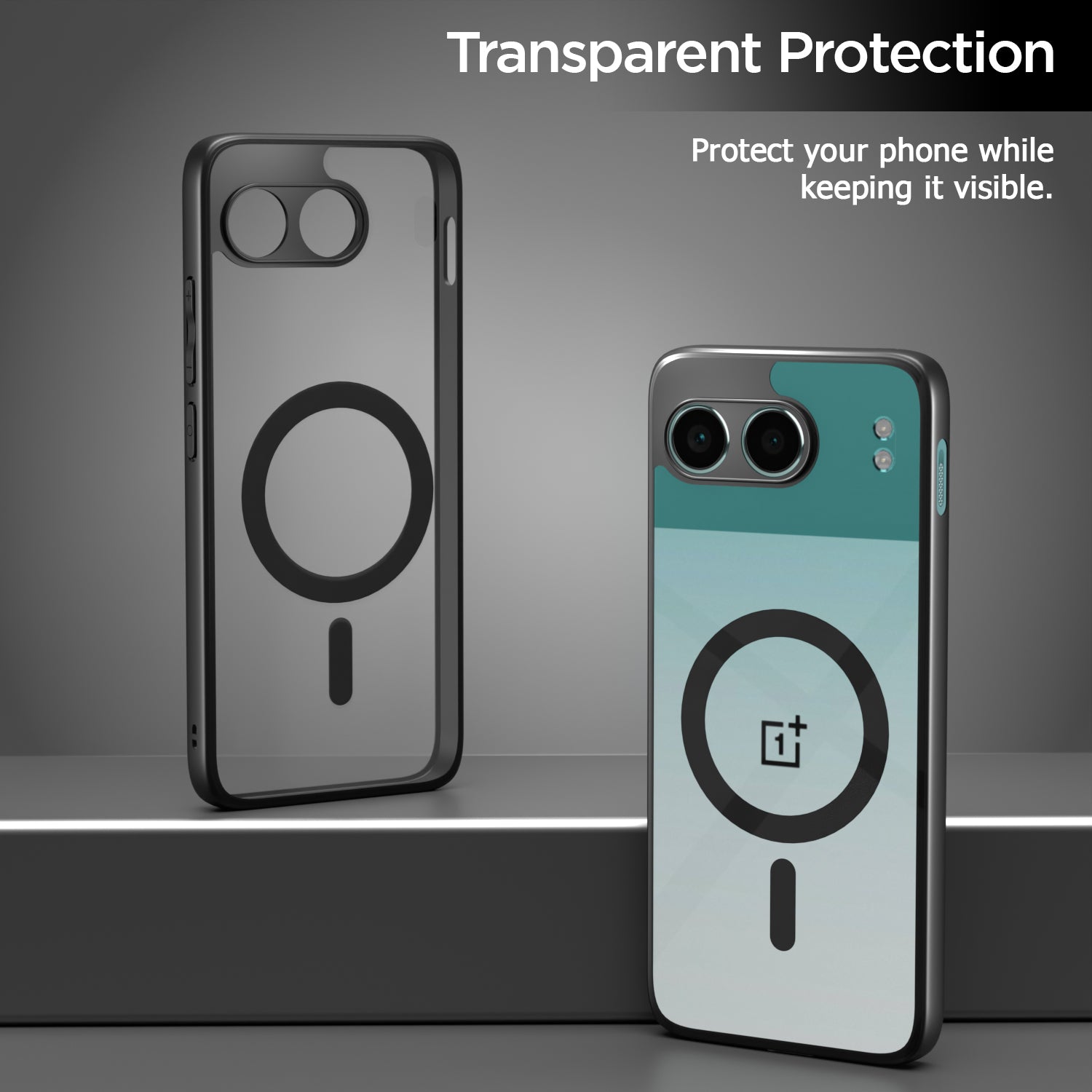 Pikkme OnePlus Nord 4 5G Eagle 2 Mag-Safe Shockproof Hard Transparent Back Cover (Black)