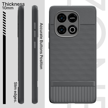 Pikkme iQOO Neo 10 5G Shockproof Soft Flexible Gencase Back Cover (Grey)