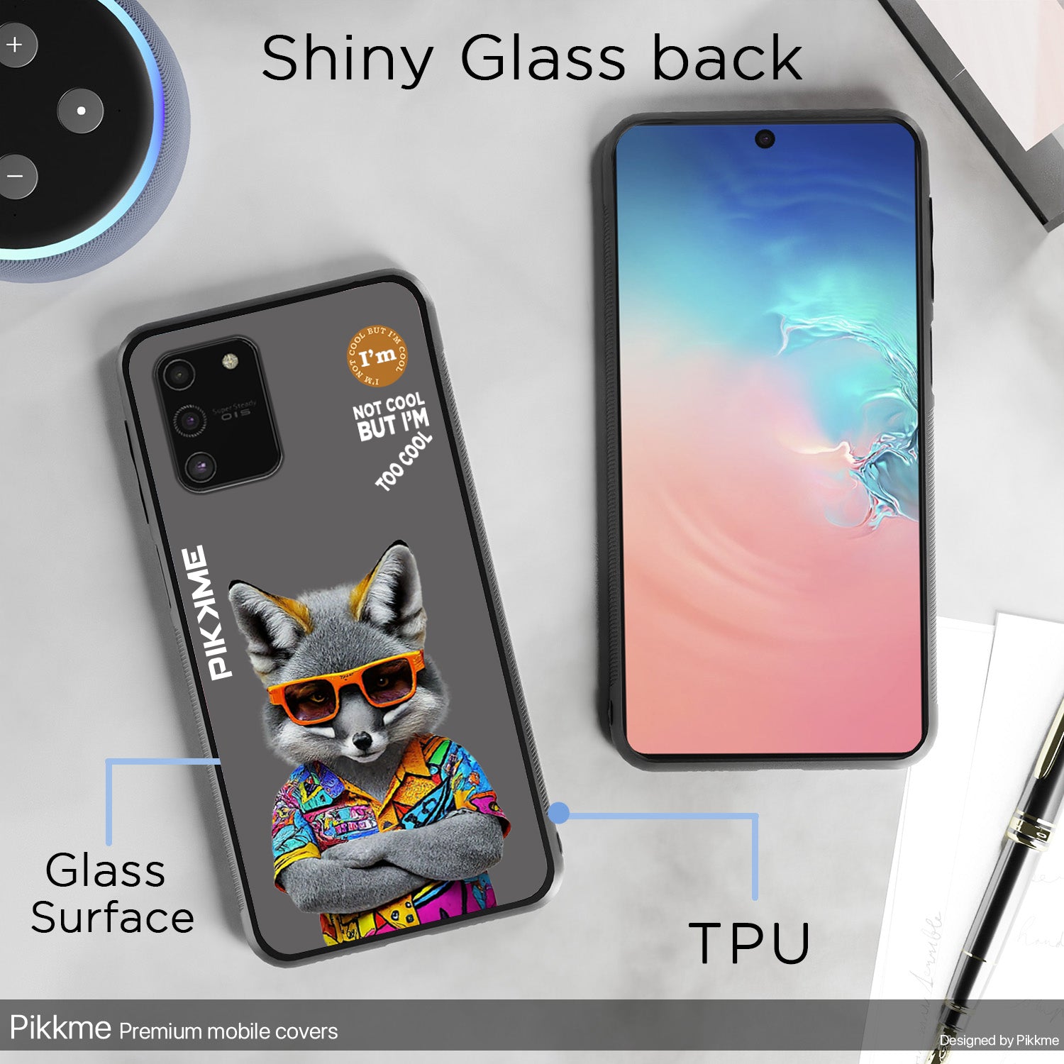 Pikkme Grey Wolf Swag  Samsung Galaxy S10 Lite Nim2 Back Cover (Design 01)