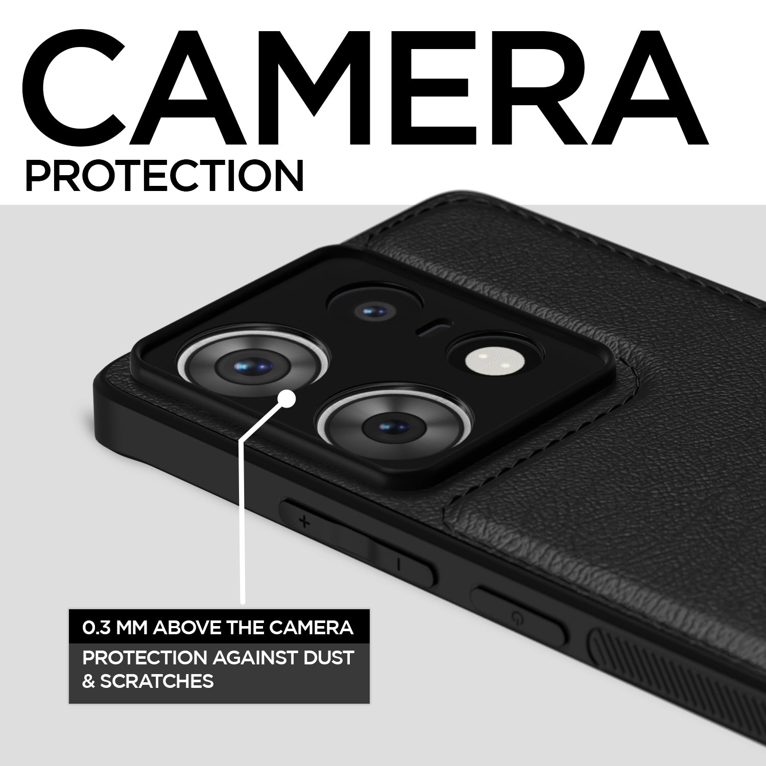 Pikkme Moto Edge 50 pro 5G Leatherback Back Case | Black
