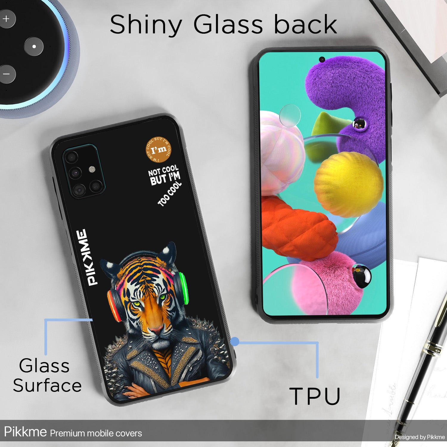 Pikkme Stylish Black Tiger Swag Samsung Galaxy A51 Back Cover (Design 06)