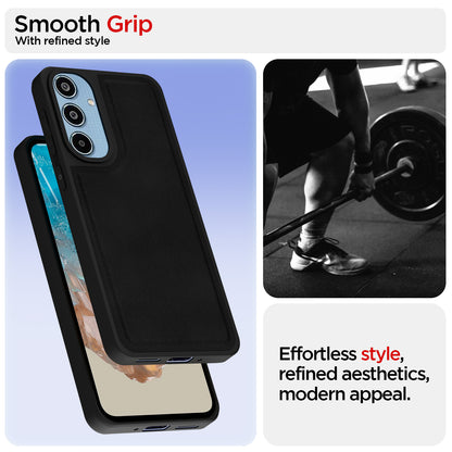 Pikkme Samsung Galaxy M35 5G Premium Leatherback Case (Black)