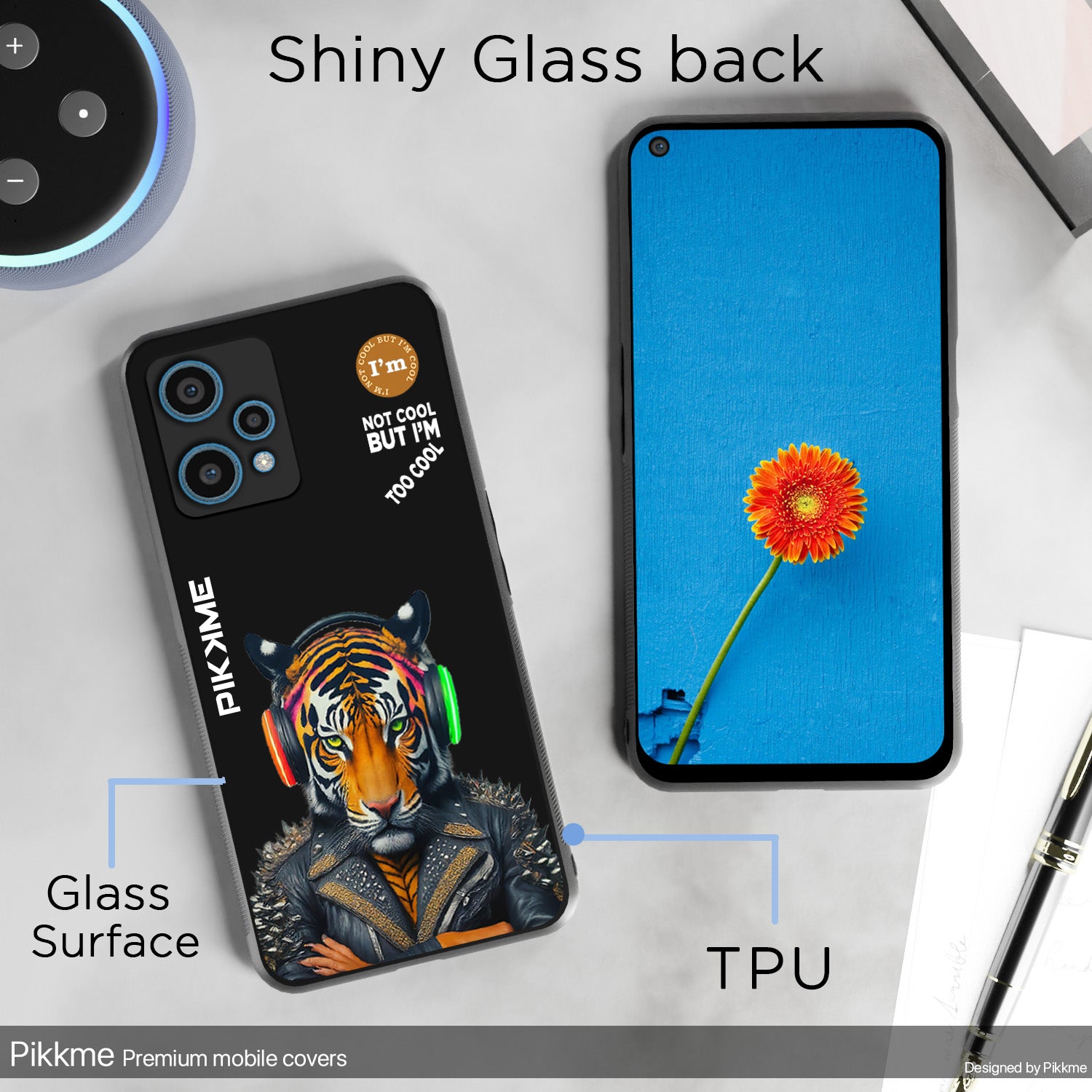 Pikkme Back Cover Pc Tpu + Printed Cool Funky Stylish Black Tiger Swag Raised Edges Camera Protection |Bumper Case For OnePlus Nord Ce 2 Lite 5G