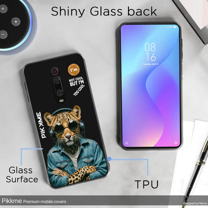 Pikkme Back Cover Pc Tpu + Printed Cool Funky Stylish Black Leopard Swag Raised Edges Camera Protection |Bumper Case For Redmi K20 Pro (Design 04)