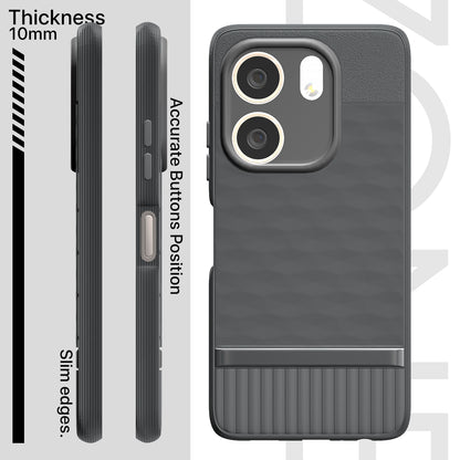 Pikkme Oppo A5x Shockproof Soft Flexible Gencase Back Cover (Grey)