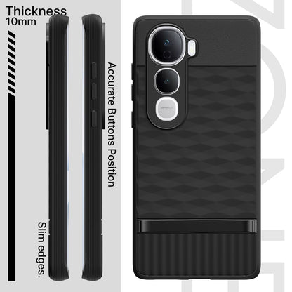 Pikkme Vivo Y400 Pro 5G Shockproof Soft Flexible Gencase Back Cover (Black)