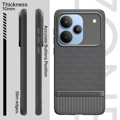 Pikkme Realme P4 Pro 5G Shockproof Soft Flexible Gencase Back cover (Grey)