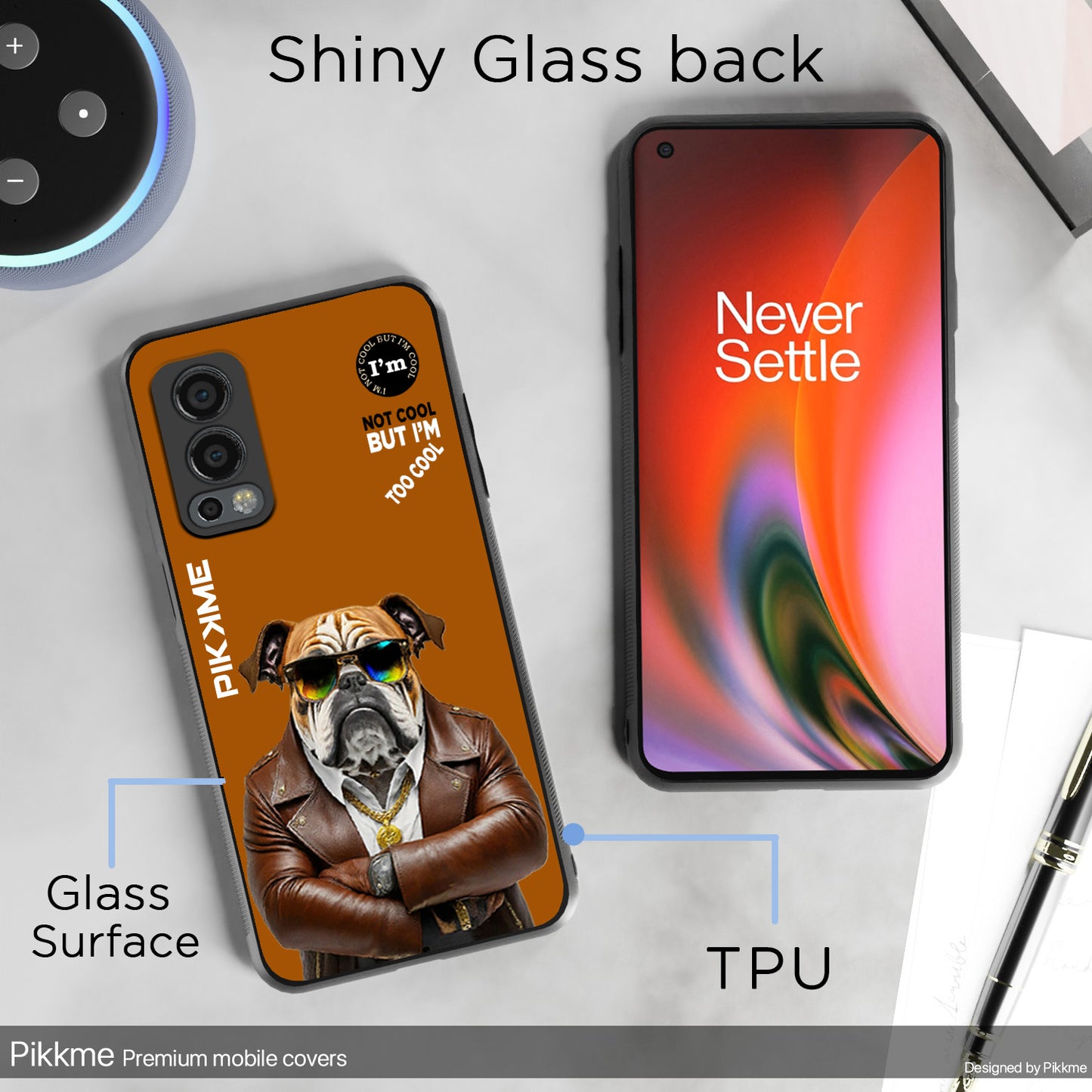 Pikkme Back Cover Pc Tpu + Printed Cool Funky Stylish Brown Dog Swag Raised Edges Camera Protection |Bumper Case For OnePlus Nord 2 5G (Design 10)