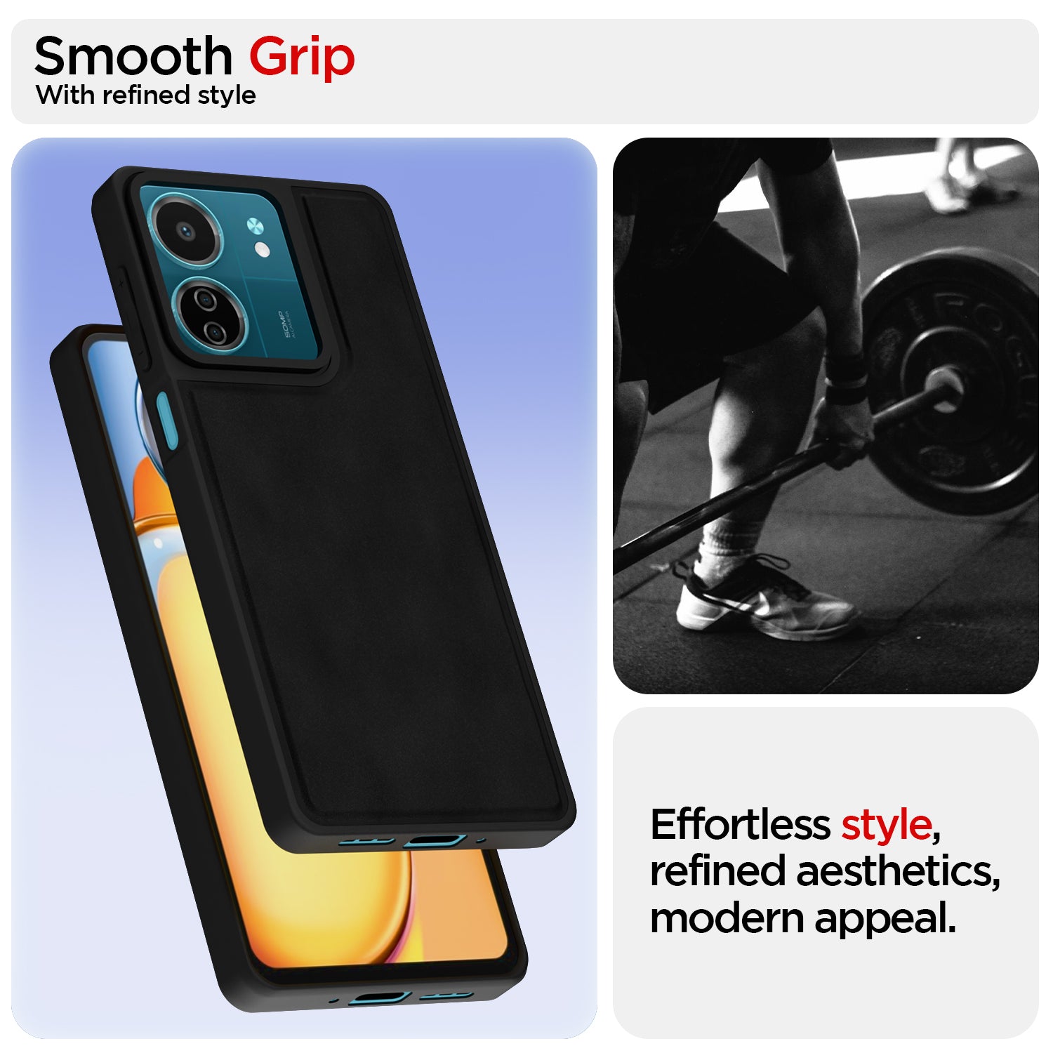 Pikkme Redmi 13C 5G Premium Leatherback Case (Black)