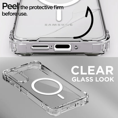 Pikkme Samsung Galaxy A26 5G Mag-Safe Shockproof PC + TPU Back Cover (Transparent)