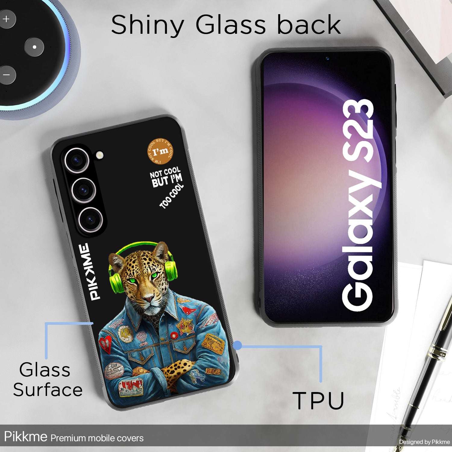 Pikkme Black Leopard Swag Samsung Galaxy S23 5G Nim2 Back Cover (Design 03)