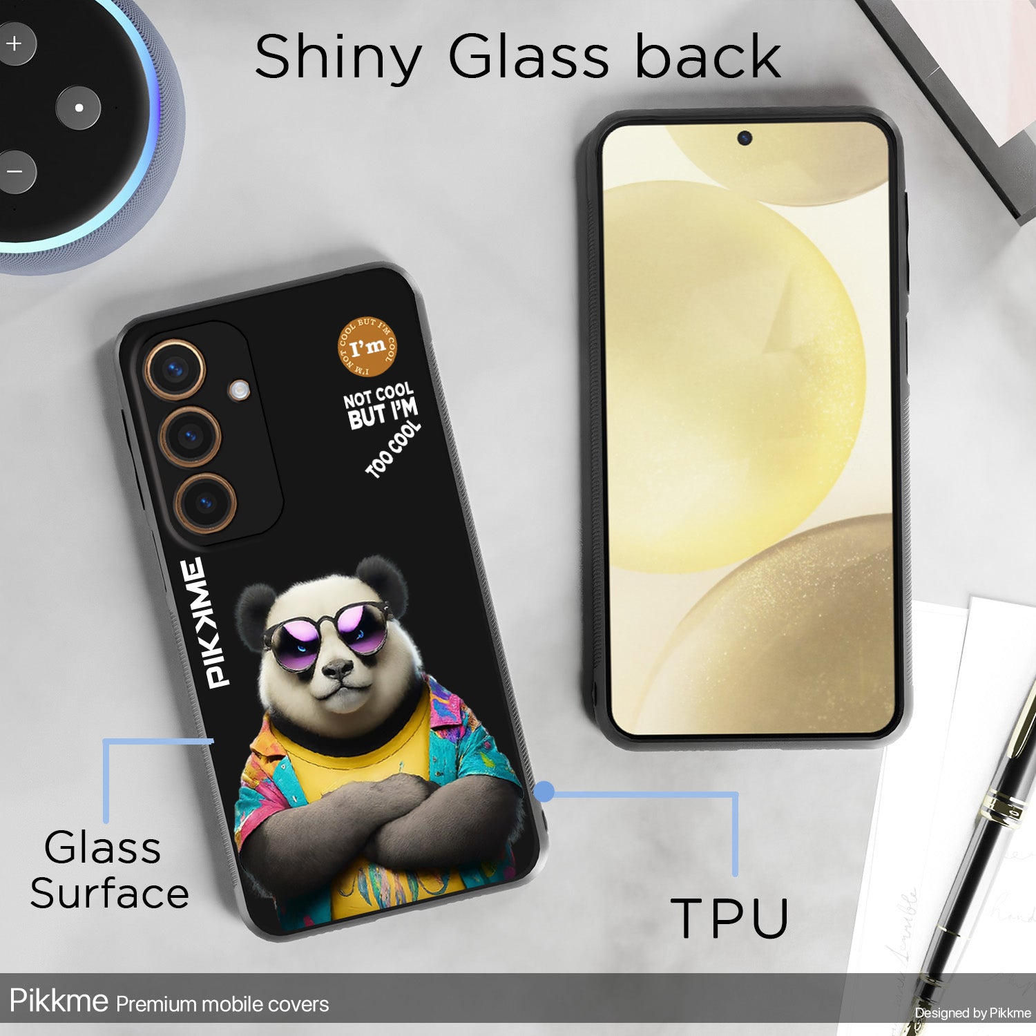 Pikkme Black Panda Swag  Samsung Galaxy S24 5G NIm2 Back Cover (Design 05)