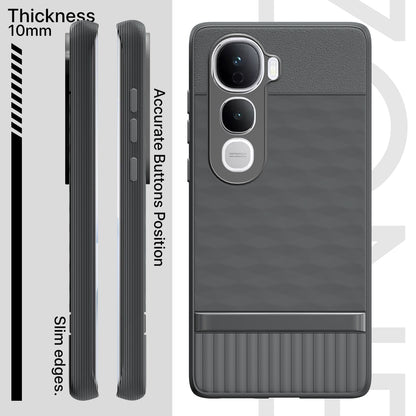 Pikkme Vivo Y400 Pro 5G Shockproof Soft Flexible Gencase Back Cover (Grey)