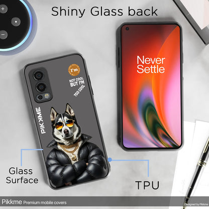 Pikkme Back Cover Pc Tpu + Printed Cool Funky Stylish Grey Dog Swag Raised Edges Camera Protection |Bumper Case For OnePlus Nord 2 5G (Design 02)