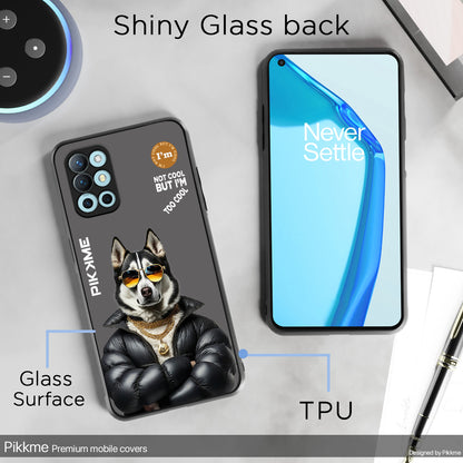 Pikkme Back Cover Pc Tpu + Printed Cool Funky Stylish Grey Dog Swag Raised Edges Camera Protection |Bumper Case For OnePlus 8T (Design 02)