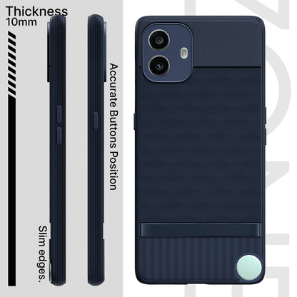 Pikkme CMF by Nothing Phone 1 5G Shockproof Soft Flexible Gencase Back Cover (Blue)