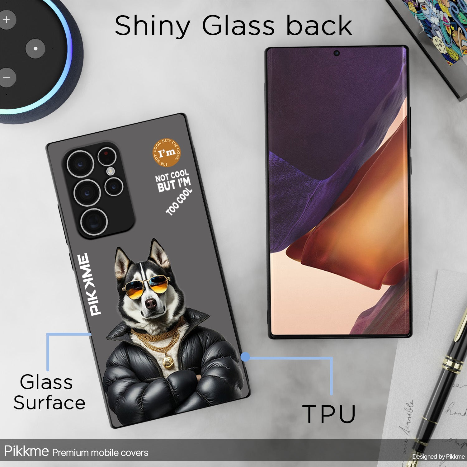 Pikkme Grey Dog Swag  Samsung Galaxy S24 Ultra 5G NIm2 Back Cover (Design 02)