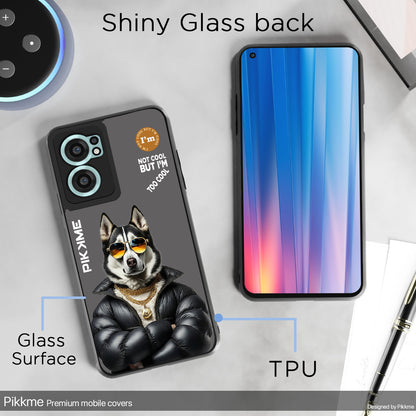 Pikkme Back Cover Pc Tpu + Printed Cool Funky Stylish Grey Dog Swag Raised Edges Camera Protection |Bumper Case For OnePlus Nord Ce 2 5G (Design 02)