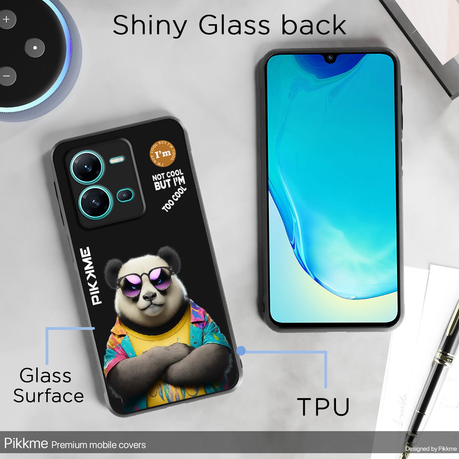 Pikkme Black Panda Swag  Vivo V25 5G Nim2 Back Cover (Design 05)