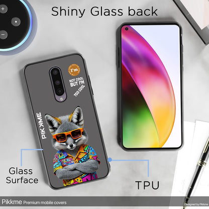 Pikkme Back Cover Pc Tpu + Printed Cool Funky Stylish Grey Wolf Swag Raised Edges Camera Protection |Bumper Case For OnePlus 8 (Design 01)