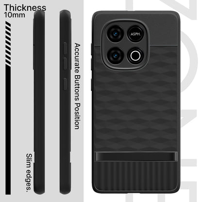 Pikkme iQOO Neo 10 5G Shockproof Soft Flexible Gencase Back Cover (Black)