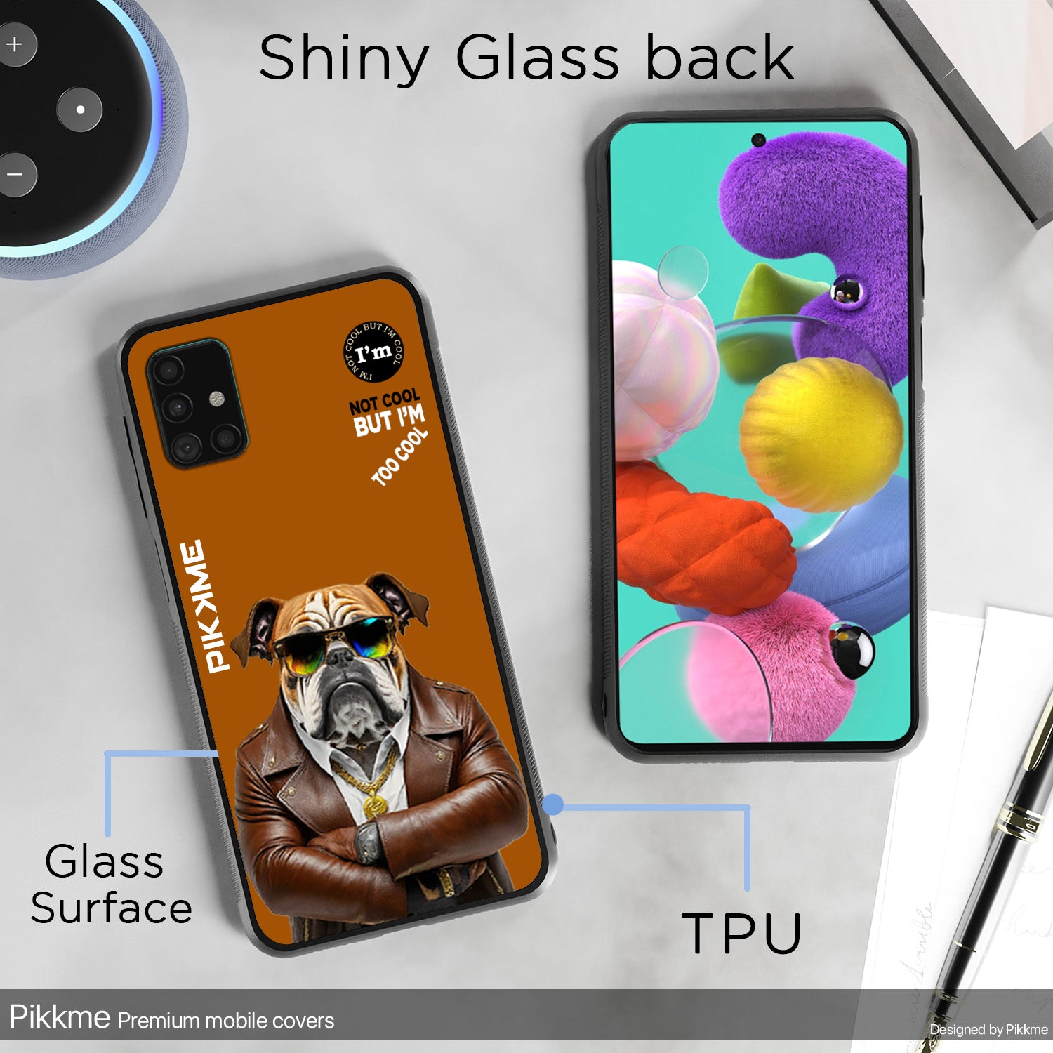 Pikkme Stylish Brown Dog Swag Samsung Galaxy A51 Back Cover (Design 10)