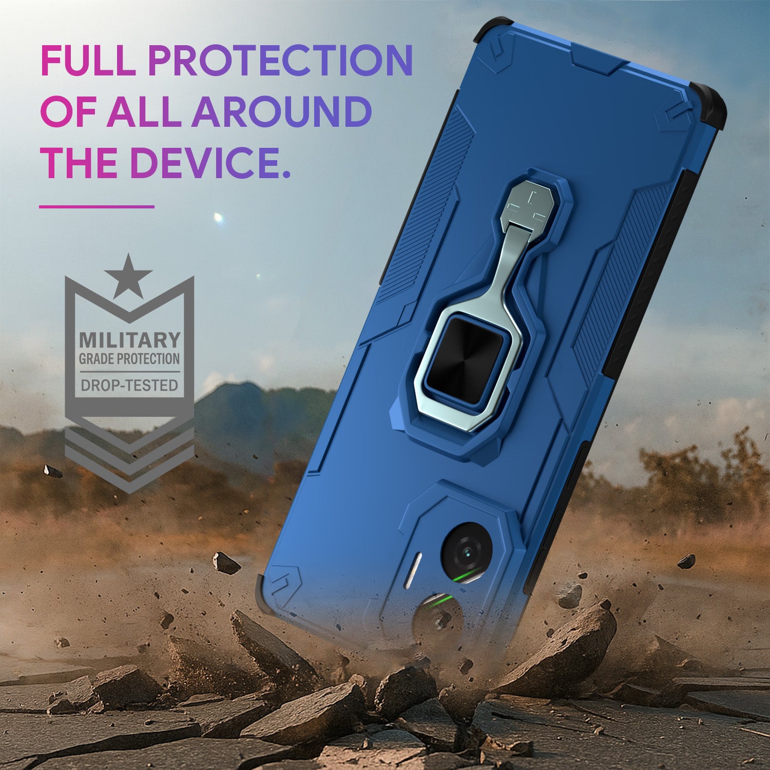 Poco F7 5G D15 Tough Armor back cover in blue by Pikkme – photo 3