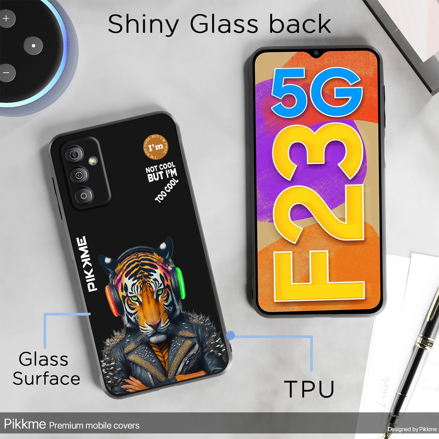 Pikkme Black Tiger Swag  Samsung Galaxy M13 Nim2 Back Cover (Design 06)