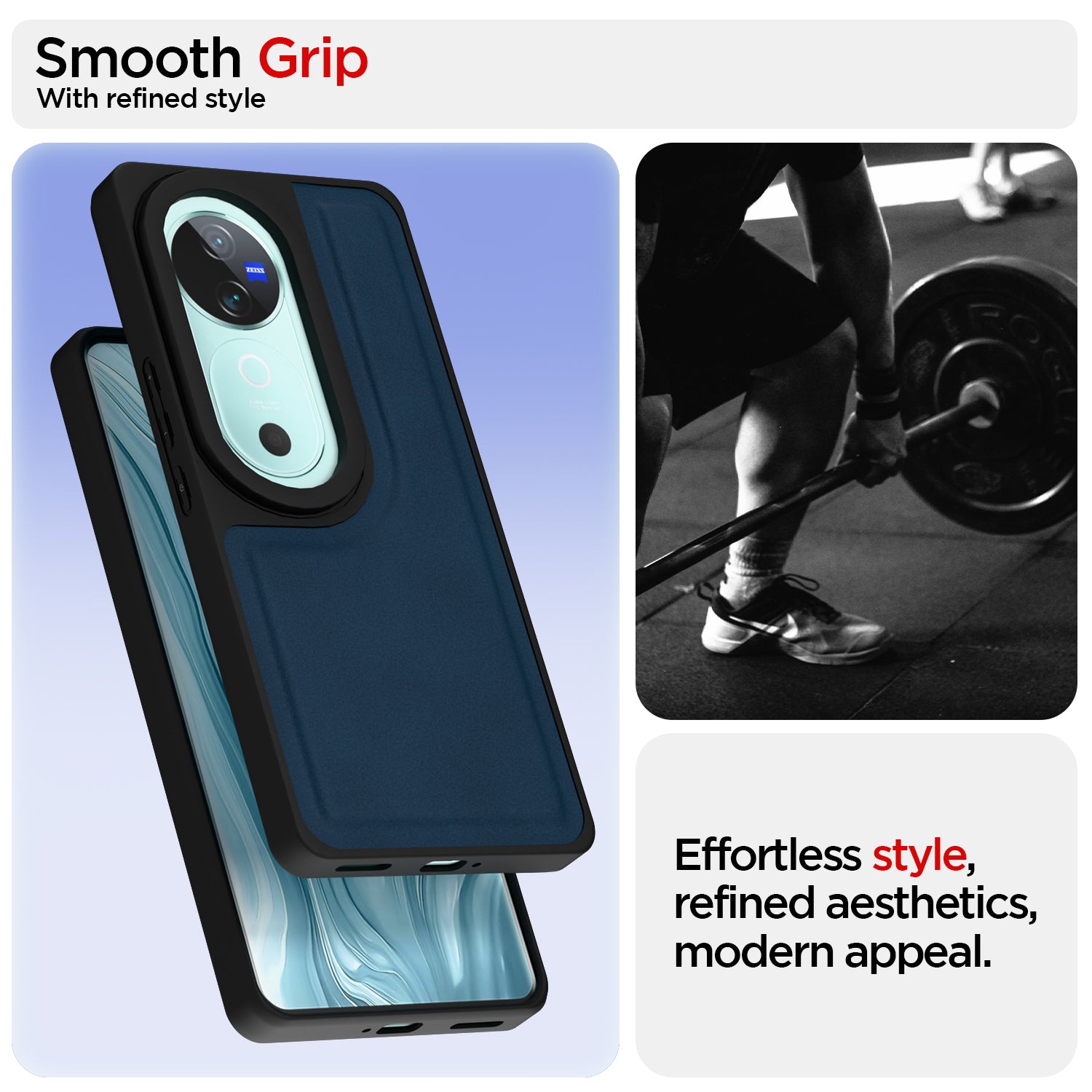 Pikkme Vivo V40 5G / V40 Pro 5G / T3 Ultra 5G Premium Leatherback Case (Blue)