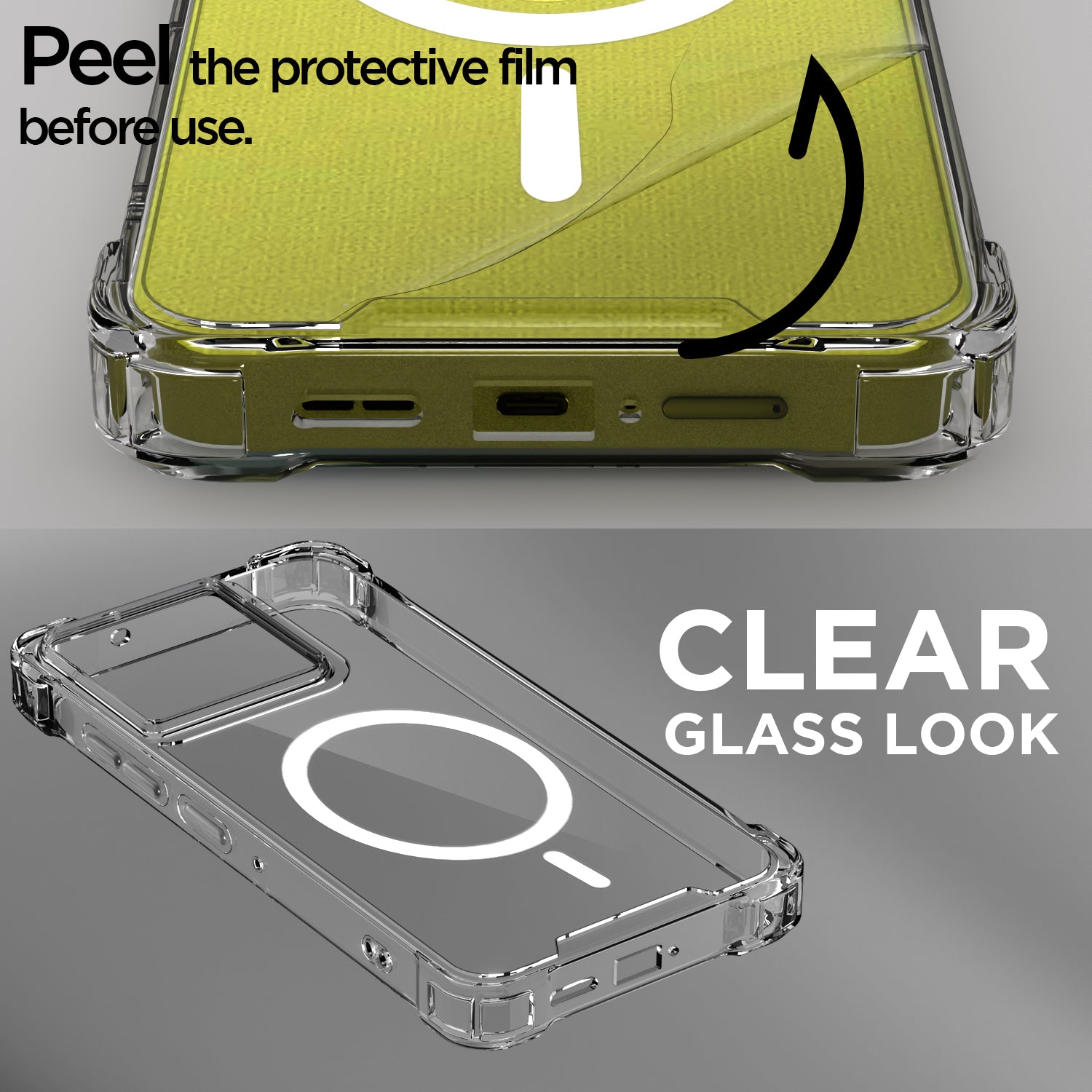 Moto G86 Power 5G mobile back cover in transparent mag-safe by Pikkme – photo 3