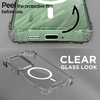 Transparent mag-safe MagSafe mobile back cover for Redmi 15 5G – Pikkme – photo 3