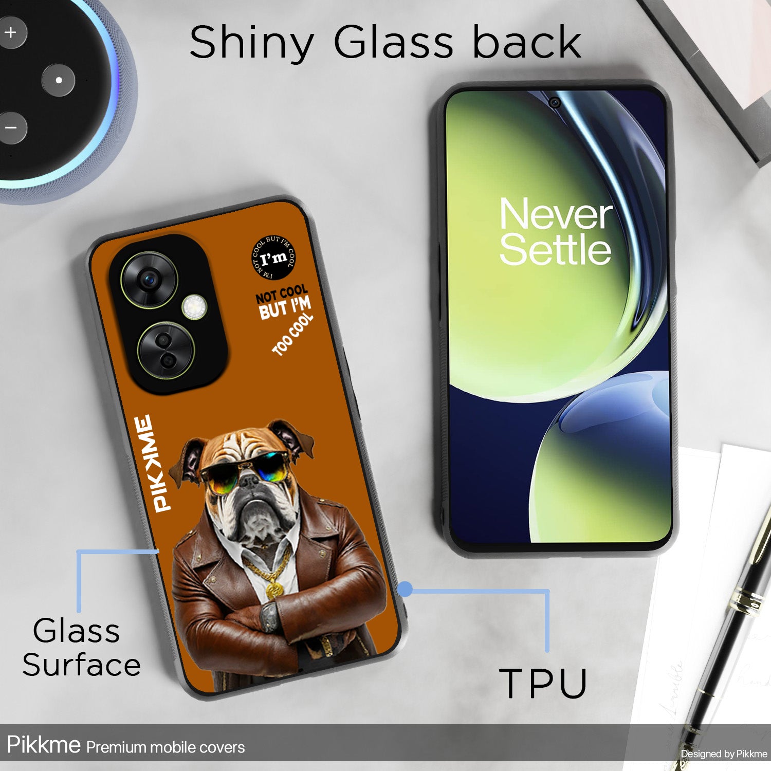 Pikkme Back Cover Pc Tpu + Printed Cool Funky Stylish Brown Dog Swag Raised Edges Camera Protection |Bumper Case For OnePlus Nord Ce 3 Lite 5G