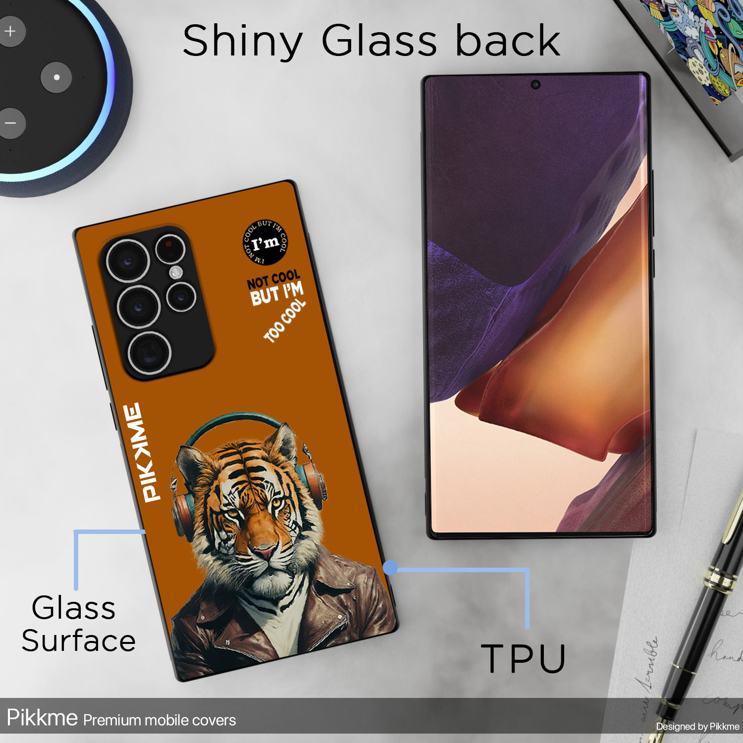 Pikkme Brown Tiger Swag  Samsung Galaxy S24 Ultra 5G Nim2 Back Cover (Design 09)