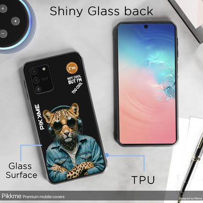 Pikkme Back Cover Pc Tpu + Printed Cool Funky Stylish Black Leopard Swag Raised Edges Camera Protection |Bumper Case For Samsung Galaxy S10 Lite (Design 04)