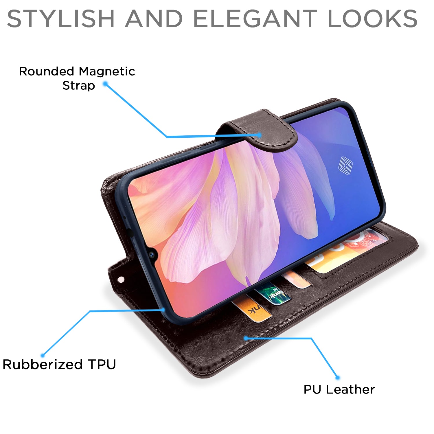 Pikkme Vivo S1 Pro Vintage Flip Cover | Coffee