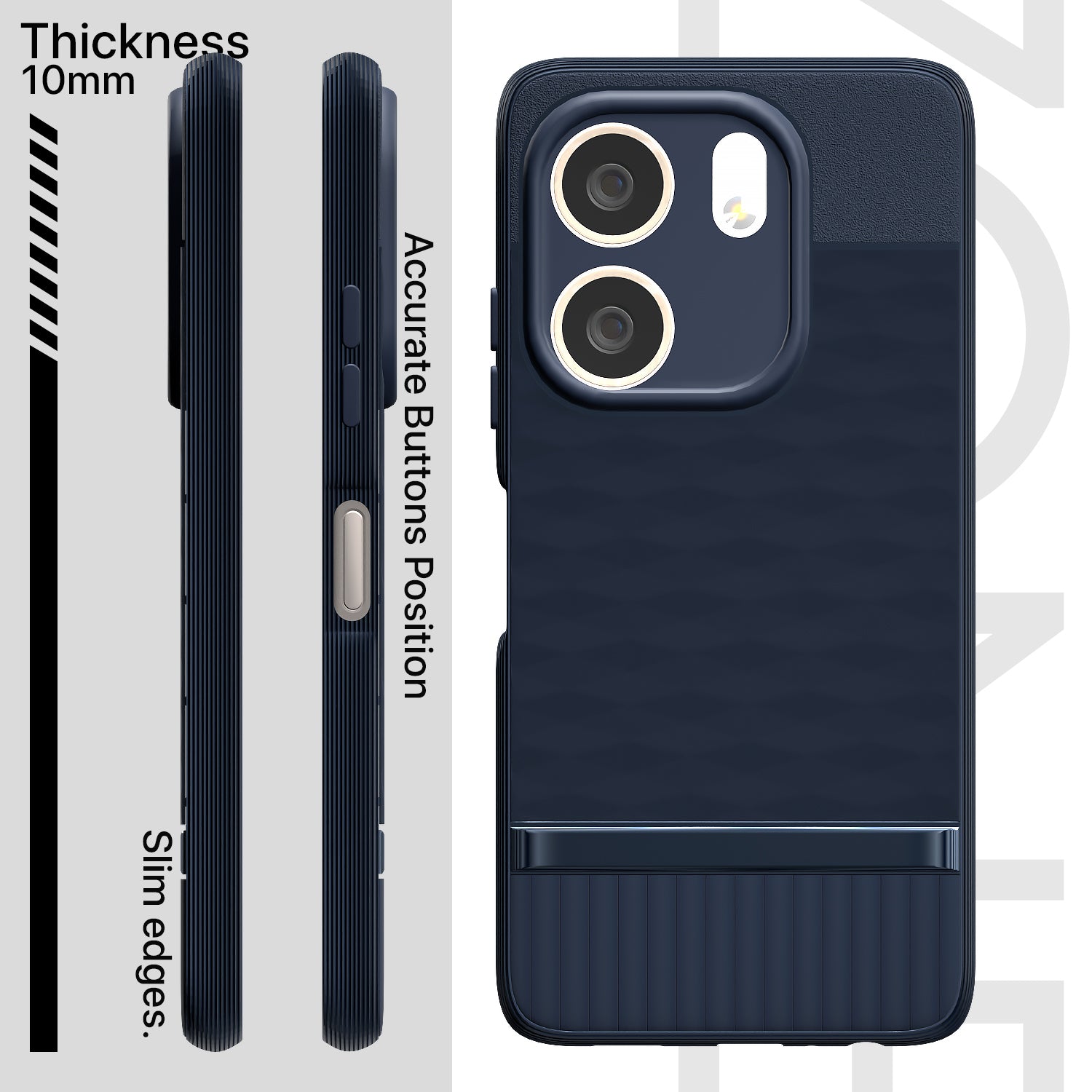 Pikkme Oppo A5x Shockproof Soft Flexible Gencase Back Cover (Blue)