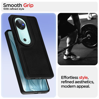 Pikkme Vivo V40 5G / V40 Pro 5G / T3 Ultra 5G Premium Leatherback Case (Black)