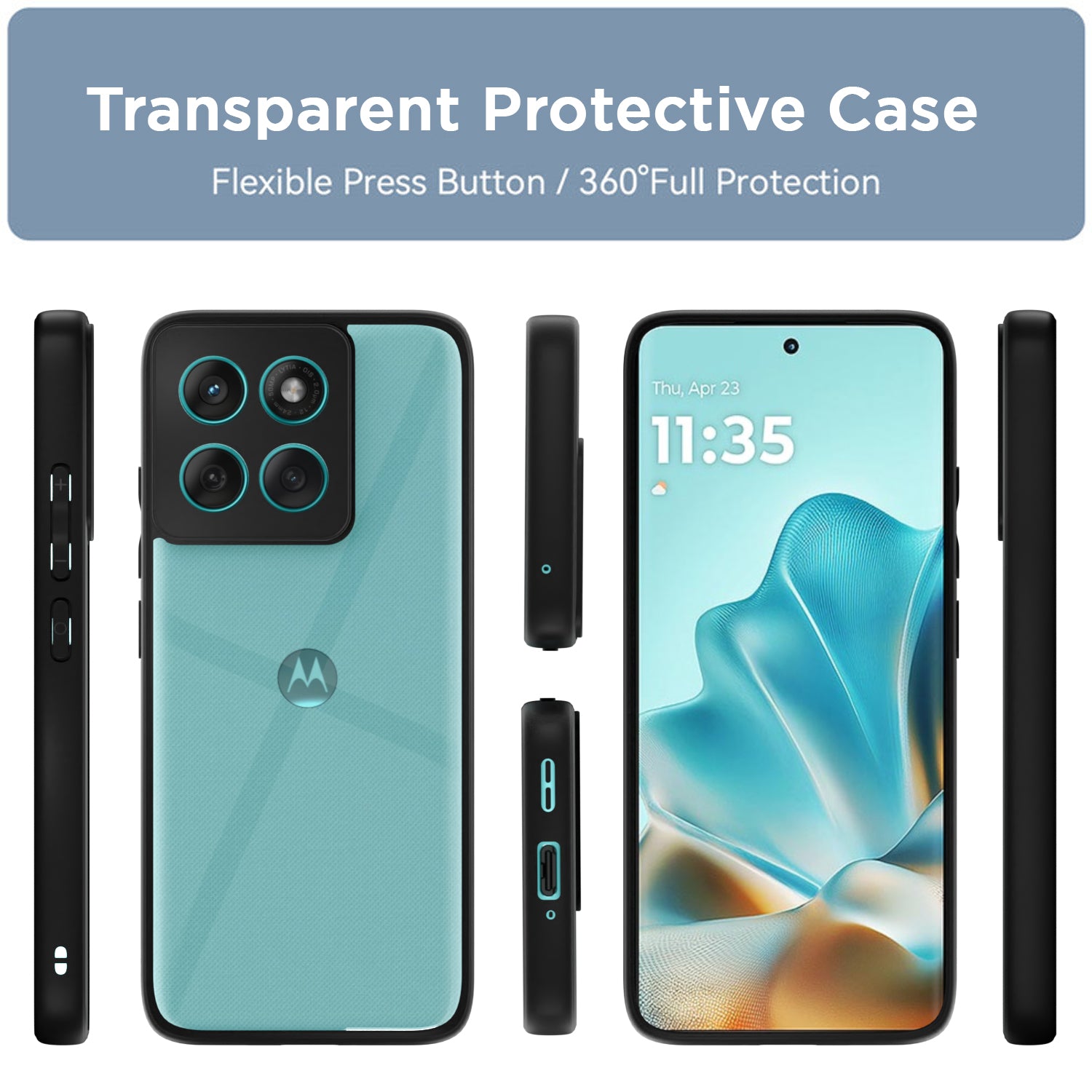 Pikkme Motorola Moto Edge 60 Fusion 5G Eagle 2 Back Cover (Black)