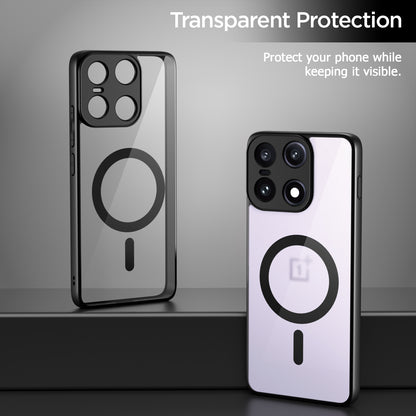 Pikkme OnePlus 15 5G Eagle 2 Mag-Safe Shockproof Hard Transparent Back Cover (Black)