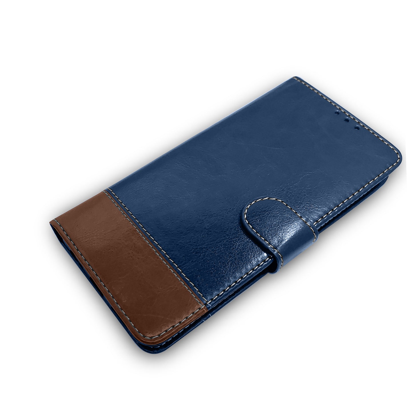 Pikkme Redmi 12 5G Flip Case Contrast Leather Finish (Blue)