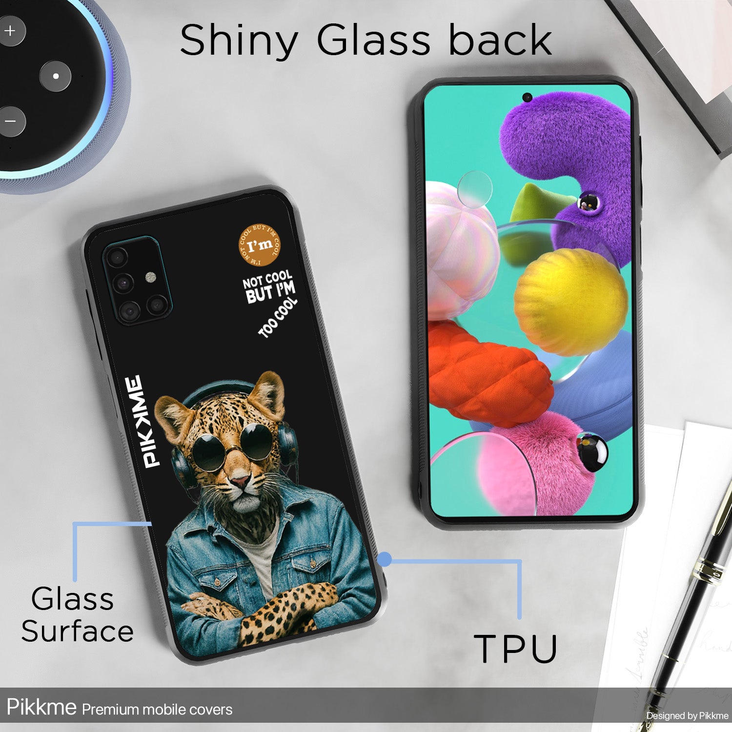 Pikkme Stylish Black Leopard Swag Samsung Galaxy A51 Back Cover (Design 04)