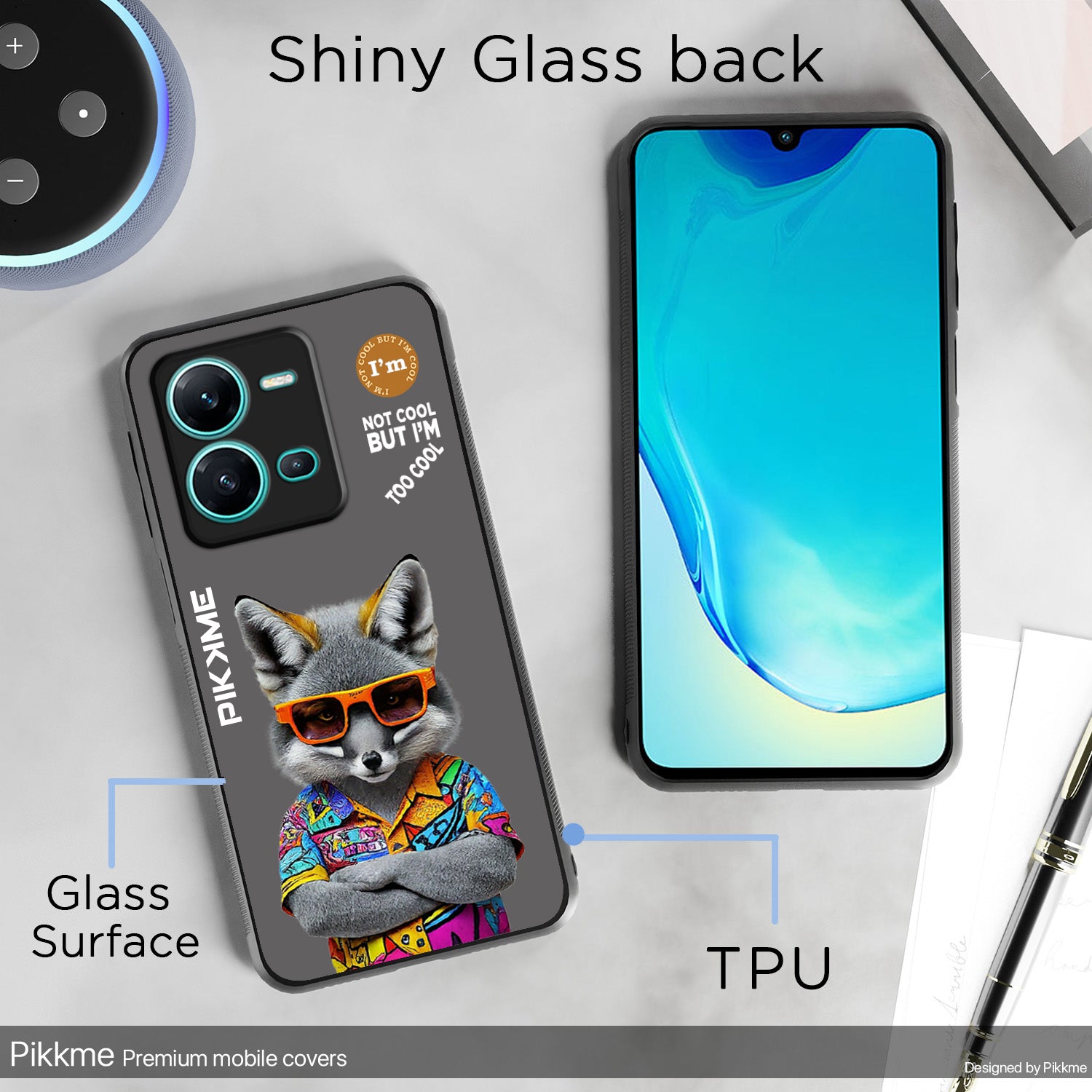 Pikkme Grey Wolf Swag  Vivo V25 5G Nim2 Back Cover (Design 01)