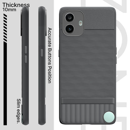 Pikkme CMF by Nothing Phone 1 5G Shockproof Soft Flexible  Gencase Back Cover (Grey)