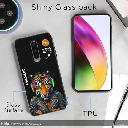 Pikkme Back Cover Pc Tpu + Printed Cool Funky Stylish Black Tiger Swag Raised Edges Camera Protection |Bumper Case For OnePlus 8 (Design 06)