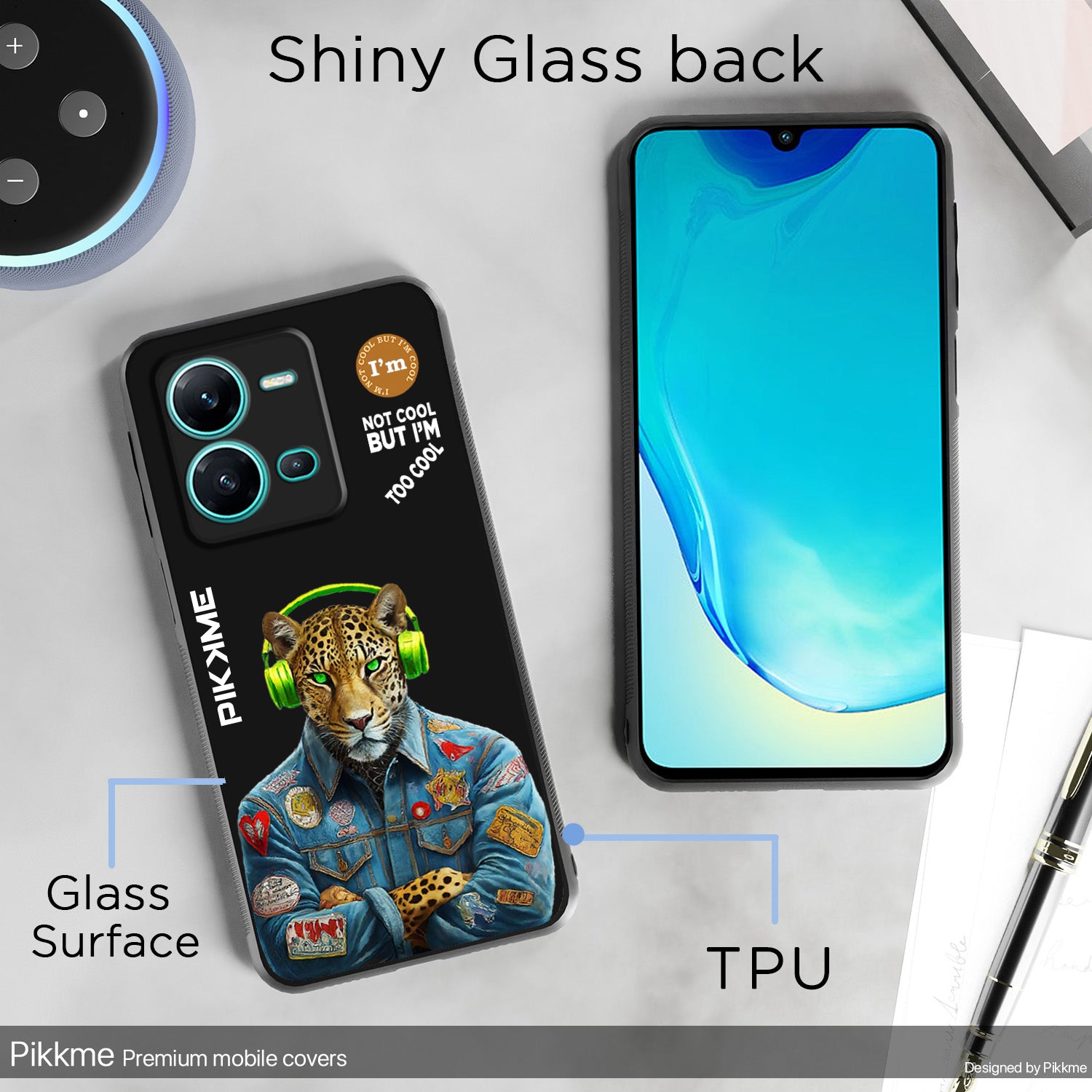 Pikkme Black Leopard Swag  Vivo V25 5G Nim2 Back Cover (Design 03)