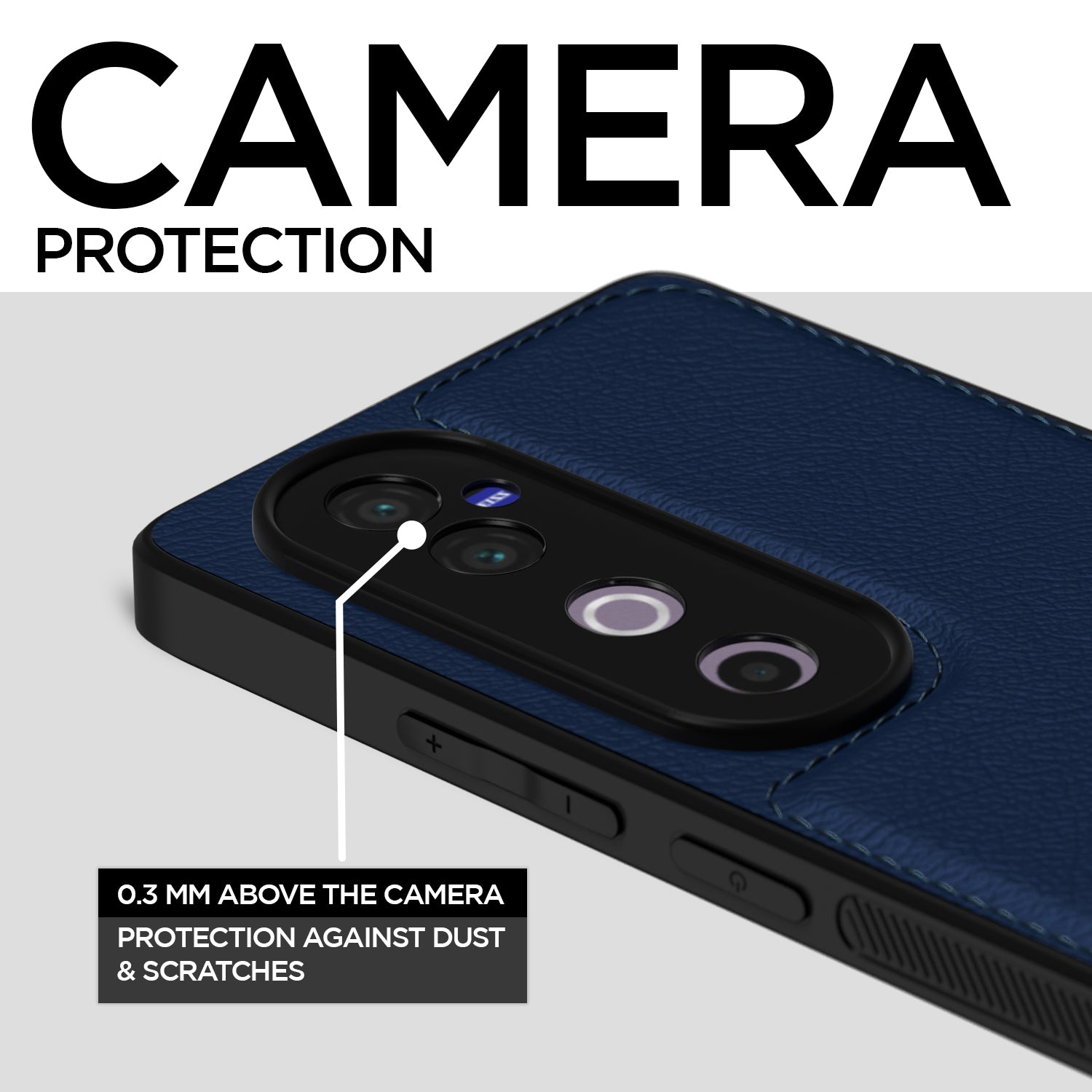 Pikkme Vivo V40 / V40 Pro / T3 Ultra 5G Leatherback Back Case | Blue